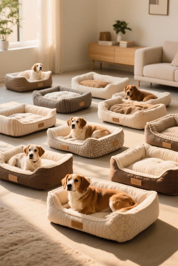 cozy dog beds selection