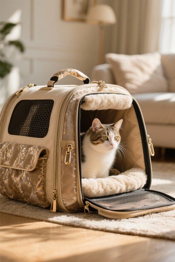 luxury cat carrier features