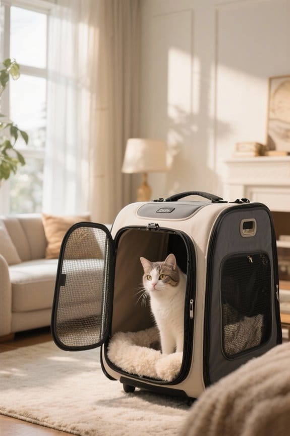 comfortable stress free cat travel