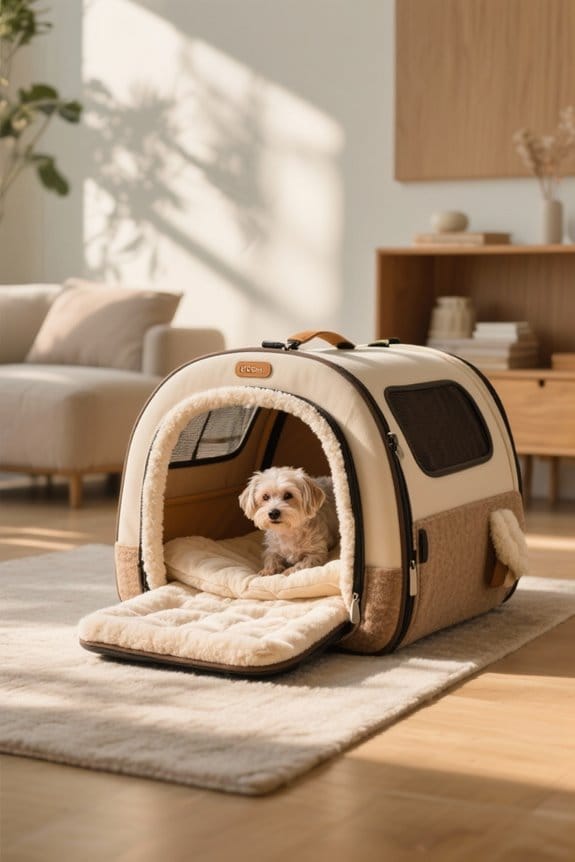 elderly pet carrier adjustments