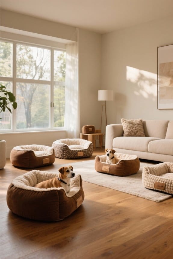 organizing pet bed locations